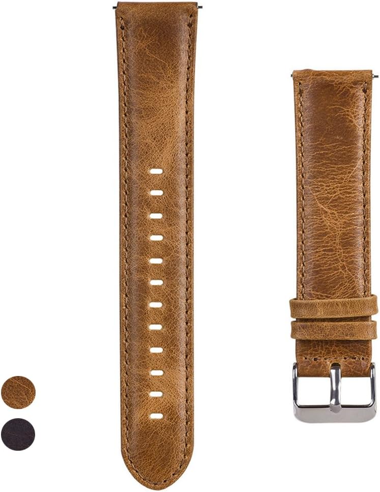 Qingz 22mm leather watch strap For Samsung Galaxy watch 46mm/HUAWEI watch GT/huami amazfit pace/amazfit stratos 2 Bracelet