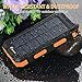 Solar Power Bank, F.DORLA Camping Solar Phone Charger 10000mAh Dual USB External Travelling Battery Pack with LED Lights Solar Panel Charging for Cellphone