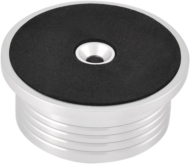 Socobeta Turntable Disc Record Stabilizer Disc Record Weight Stabilizer 60Hz Clamp with Bubble Level for Record Player(Silver) - Image 3