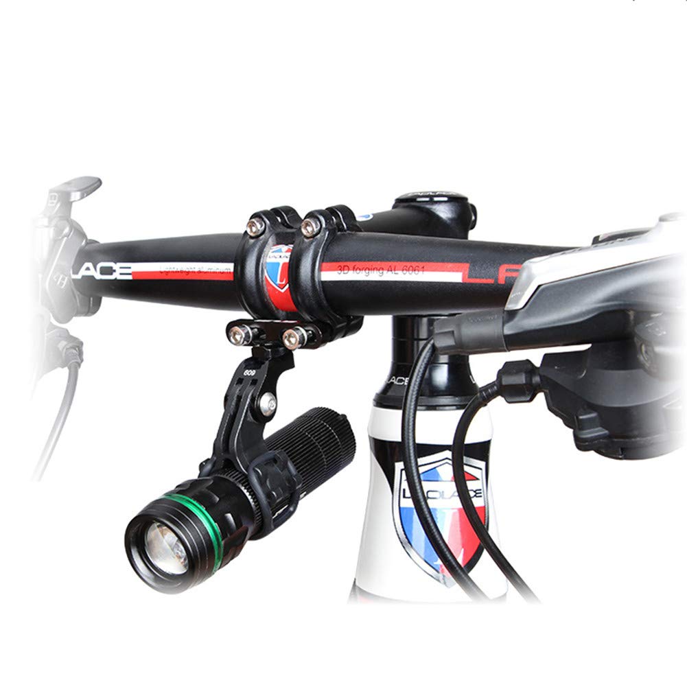 Bicycle Light Torch Flashlight Holder Clip Mount Bracket for Road Bike Cycling Part Adjusted Compatible with Gopro Camera Mount Holder Adapter(2PCS)