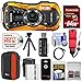 Ricoh WG-50 Waterproof/Shockproof Digital Camera (Orange) with 64GB Card + Battery & Charger + Case + Tripod + Floating Strap + Kit