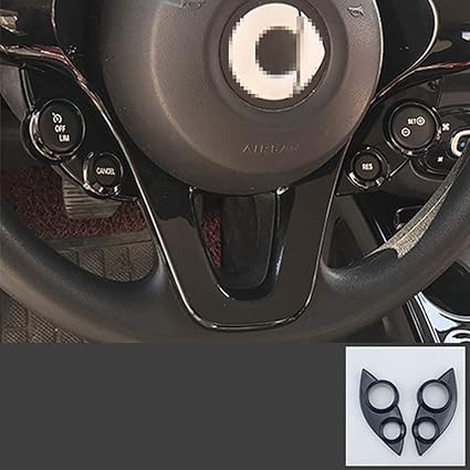 Anifm Abs Auto Lenkradknopf Dekoration Abdeckung Schutz Aufkleber Innen Styling Zubehor Fur Mercedes Smart 453 Fortwo Forfour Black Amazon De Kuche Haushalt