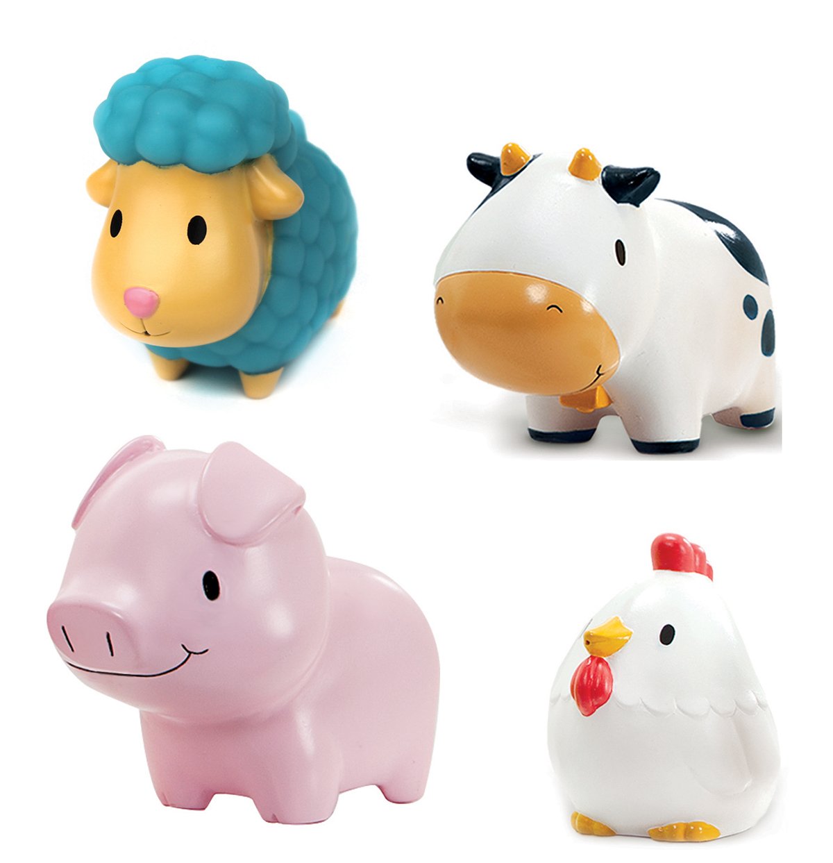 Munchkin Floating Farm Animal Themed Rubber Bath Squirt Toys for Baby