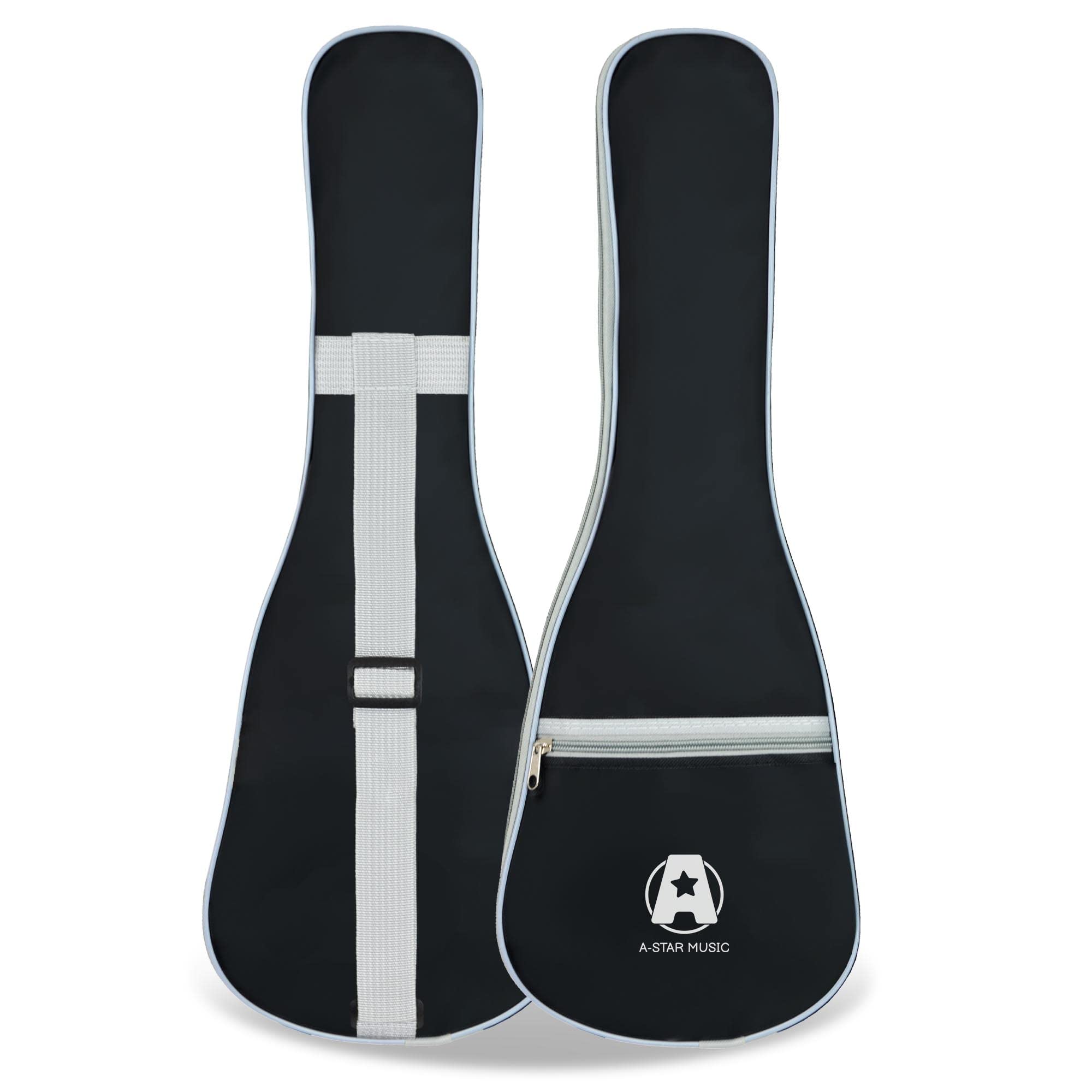 A-Star Soprano Ukulele Padded Gig Bag with Zip Pocket and Shoulder Strap