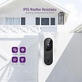 SUNNYJANE 1080P Smart Video Doorbell Wireless Human Detection Night Vision 2 view 7