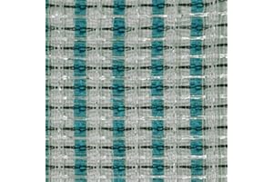 Mojotone Turquoise/White/Silver Grill Cloth 36" Wide