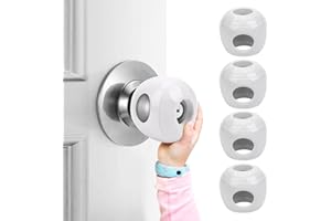 Baby Safety Door Knob Covers Baby Safety Door Handle Protector Child Proof Door Knobs Door Safety for Kids Universal Fit Easy