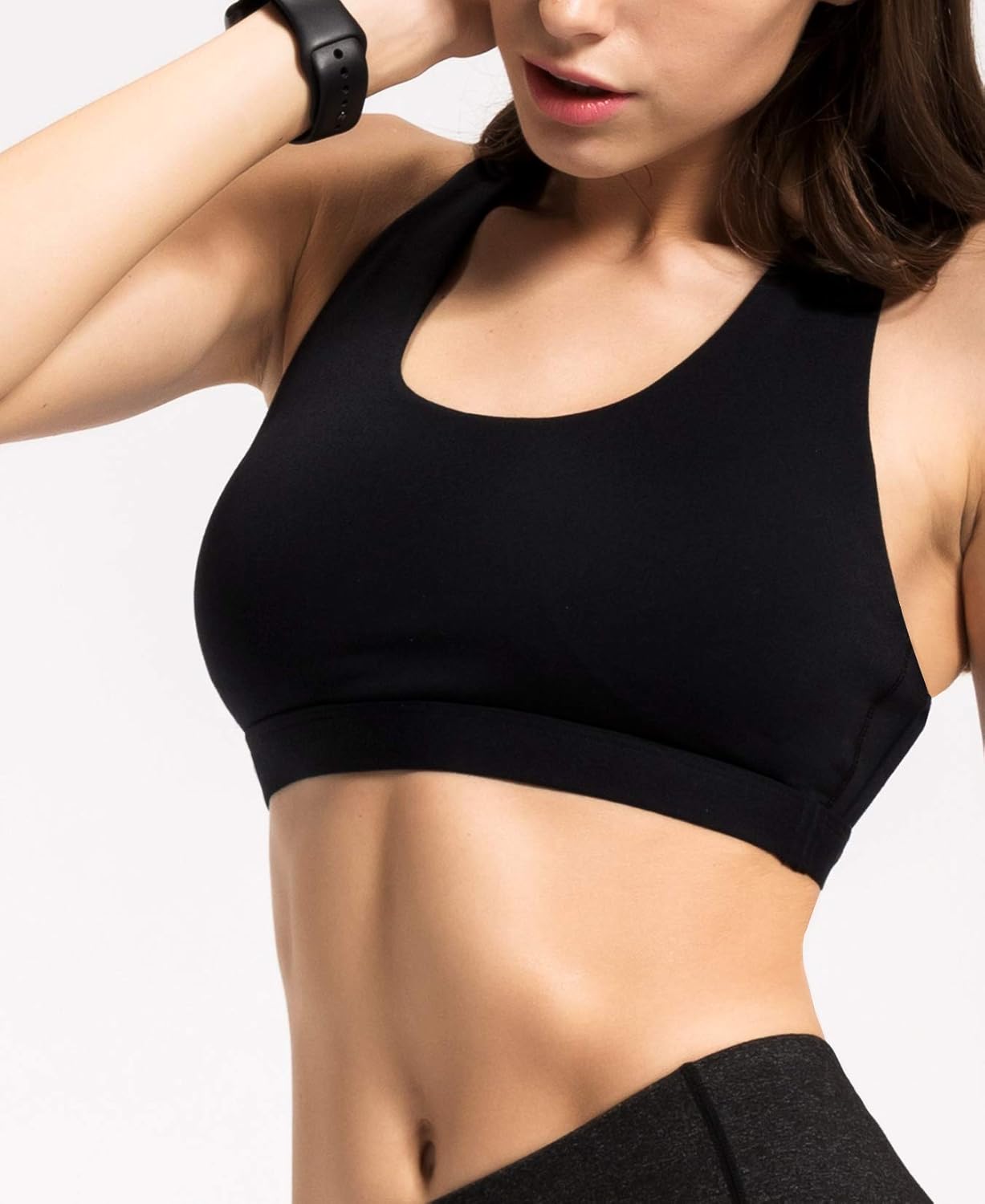 QUEENIEKE Women's Medium Support Strappy Back Energy Sport Bra Cotton Feel 6017 at  Women’s Clothing store