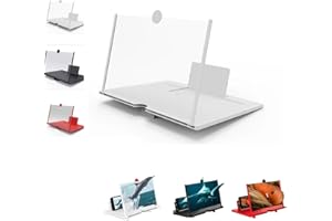 Screen Magnifier Version,10/12 inch 3D HD Foldable Mobile Screen Amplifier, Mobile Phone Magnifier Screen with Stand Cellphon