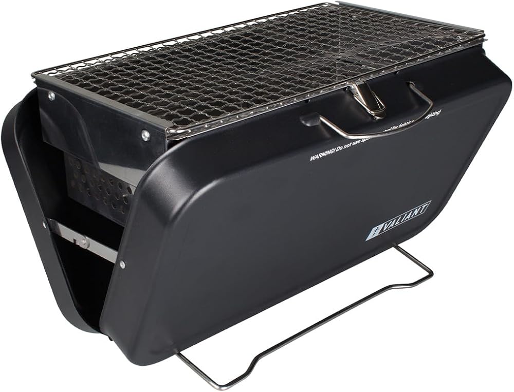 Valiant Portable Folding Picnic BBQ - Charcoal, 2.4kg, Compact Design