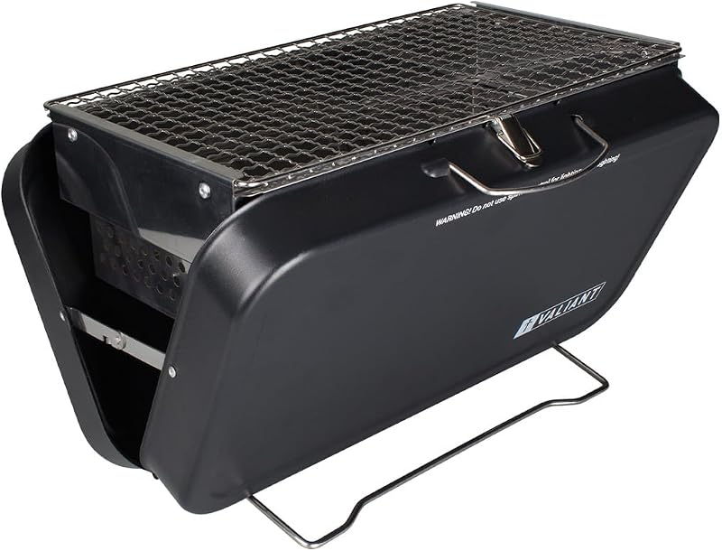 Valiant Portable Folding Picnic BBQ - Charcoal, 2.4kg, Compact Design