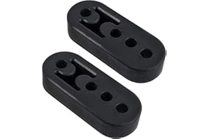 SUJADE YAKEFLY 2 Packs Exhaust Hanger,4 Hole Rubber Exhaust Hanger,Universal Adjustable Insulator Bracket Bushing Mount,Muffler Bracket Mount,Automotive Replacement Exhaust Hangers