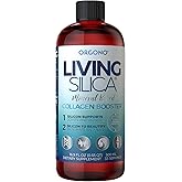 Orgono Living Silica Collagen Booster | Vegan Mineral-Based Silica Supplement | Supports Healthy Collagen & Elastin Production for Joint & Bone Support, Glowing Skin, Strong Hair & Nails | 16.9 Fl Oz