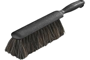 SPARTA Horsehair Brush with Handle – 8" Hand Broom, Dust Brush for Cleaning Smooth, Polished Surfaces – for Counters, Floors,
