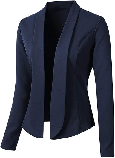 Wolfleague Veste De Tailleur Femme Chic Couleur Unie Blazer Cintre