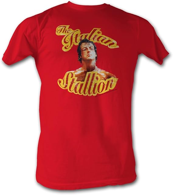 Amazon Rocky メンズ イタリアの種馬イメージ成人tシャツtシャツ Tシャツ カットソー 通販