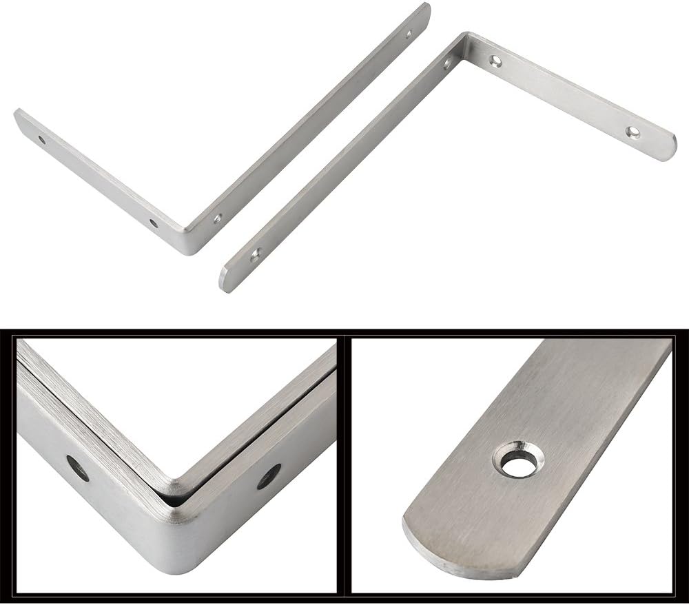 Sayayo 4MM Shelf Bracket Corner Brace Joint Angle Bracket Shelf Support Wall Hanging 245mm*155mm - Image 4