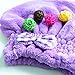 SOFTOWN Microfiber Hair Drying Towel Wrap Super Absorbent for Women with Short Hair (9 x 12 inch, Purple-Short-2 Pack)