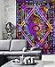 BLEUM CADE Tie Dye Purple Burning Sun Tapestry Psychedelic Celestial Sun Moon Planet Bohemian Tapestry Wall Hanging Mandala Boho Hippie Tapestry