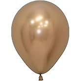 Sempertex Reflex Gold Latex Balloons 5” (5” Reflex Gold, 50, Count)