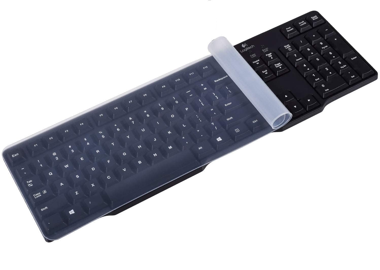 Goliton Universal Silicone Keyboard Protector Skin for Standard Size PC Computer Desktop Keyboard (44.3cm x 14cm) (17.6inch x 5.5inch)