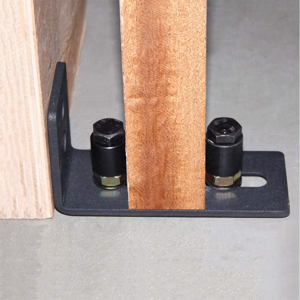 Sliding Barn Door Bottom Adjustable Floor Guide Roller, Black, Super Smoothly and Quietly - Image 3