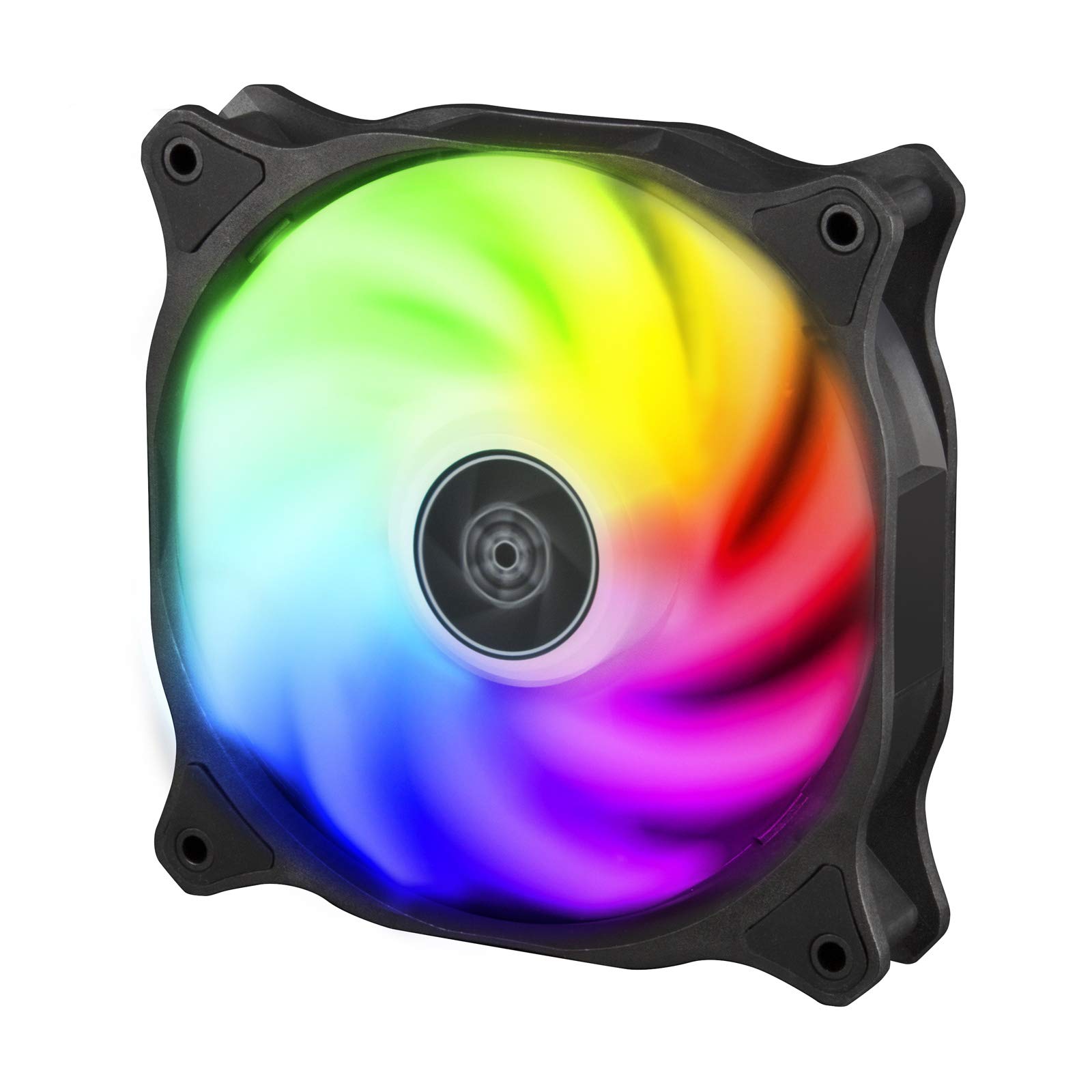 SilverStone SST-AB120R-ARGB - Air Blazer Computer Case Cooling Fan 120mm, Hydro-Bearing, Transparent blade with black frame, High Airflow, Adressable RGB
