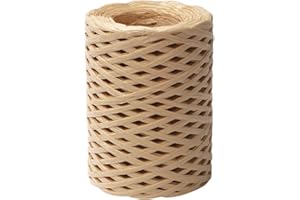 Raffia Paper Craft Ribbon,Kraft Raffia Ribbon,Natural Raffia String Kraft Craft Packing Paper Twine,Raffia Paper Craft Ribbon