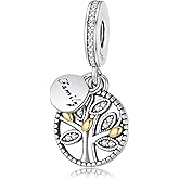 Alstade Birthday Fashion Love Heart Dangle Charm 925 Sterling Silver Charms fits Bracelets and Necklace Pendant Bead Charms Jewelry Present for Women Family Friends
