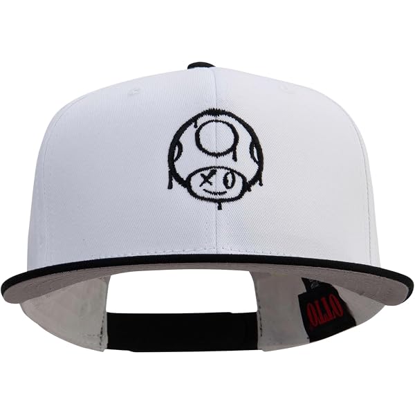 Mario Inspired Custom Embroidered Hat – Super Mario Gamer Cap With Power-ups & Villains – Retro Gaming Snapback For Nintendo Fans