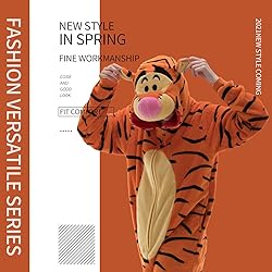 COSUSKET Snug Fit Unisex Adult Tigger Onesie