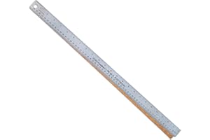 Breman Precision 24 Inch Metal Ruler with Cork Backing - Metal Ruler 24 Inch - Straight Edge Ruler 24-Inch Stainless Steel Ruler - Imperial & Metric Cork Backed Ruler - Metal Ruler Cork Back 24 Inch