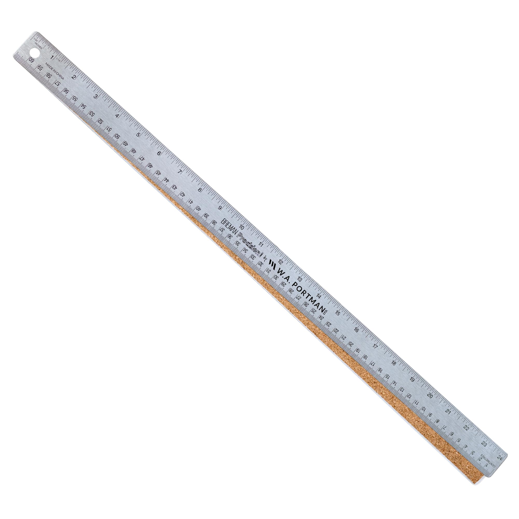 Breman Precision Metal Ruler 24 Inch Cork