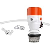 SEAFLO 12V 800 GPH 13F Series Portable Livewell Aerator Kit - Recirculating Pump with Aerator Spray Head, Submersible, Quiet Operation- 4-Year Warranty