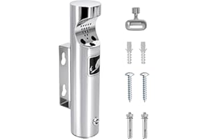 Wall Mounted Cirgarette Butt Disposal Outdoor,Cendrier Extérieur,Stainless Steel Cylinder Receptacle,Ash Trays for Home, Pati