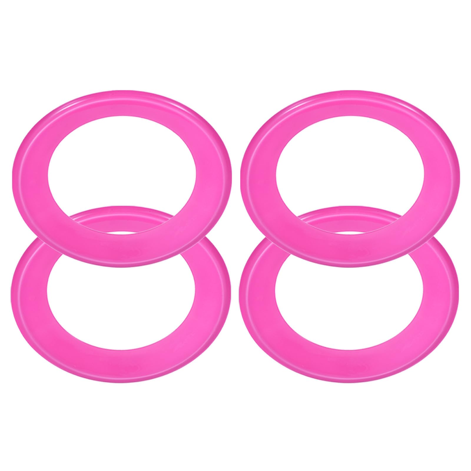 PATIKIL Flying Rings, 4Pcs PP Plastic Flying Discs for Sports Outdoor Playing Game Beach Pool Camping Activities, Pink