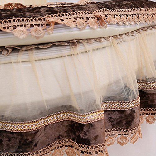 Freahap Toilet Cover Set Lace Bathroom Decor Tank Cover Toilet Lid Cover Toilet Seat Cover Coffee