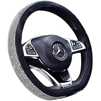 ESKONKE D Type Car Steering Wheel Cover for Ms. Aristocracy with Bling Matrix Diamond + Simple and Elegant Design…