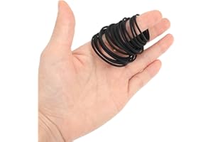 Classicseali 20pcs Record Player Belt, Black Turntable Belt Replacement, Rubber Turntable Belts 40-65mm, Repair and Maintenance Hybrid Flat Cassette VCR Belt, for DVD CD LD Repeater Drive 1.5mm Width