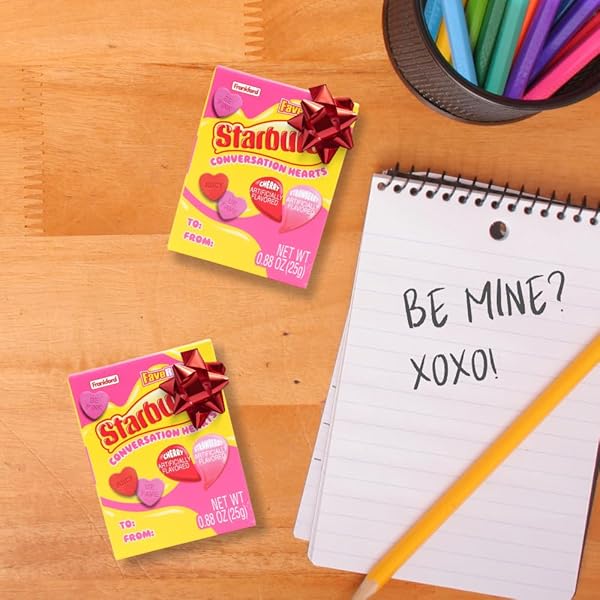 STARBURSTS CONVERSATION HEARTS, CLASSIC VALENTINE’S DAY CANDY, .88 OUNCES EACH (PACK OF 4)