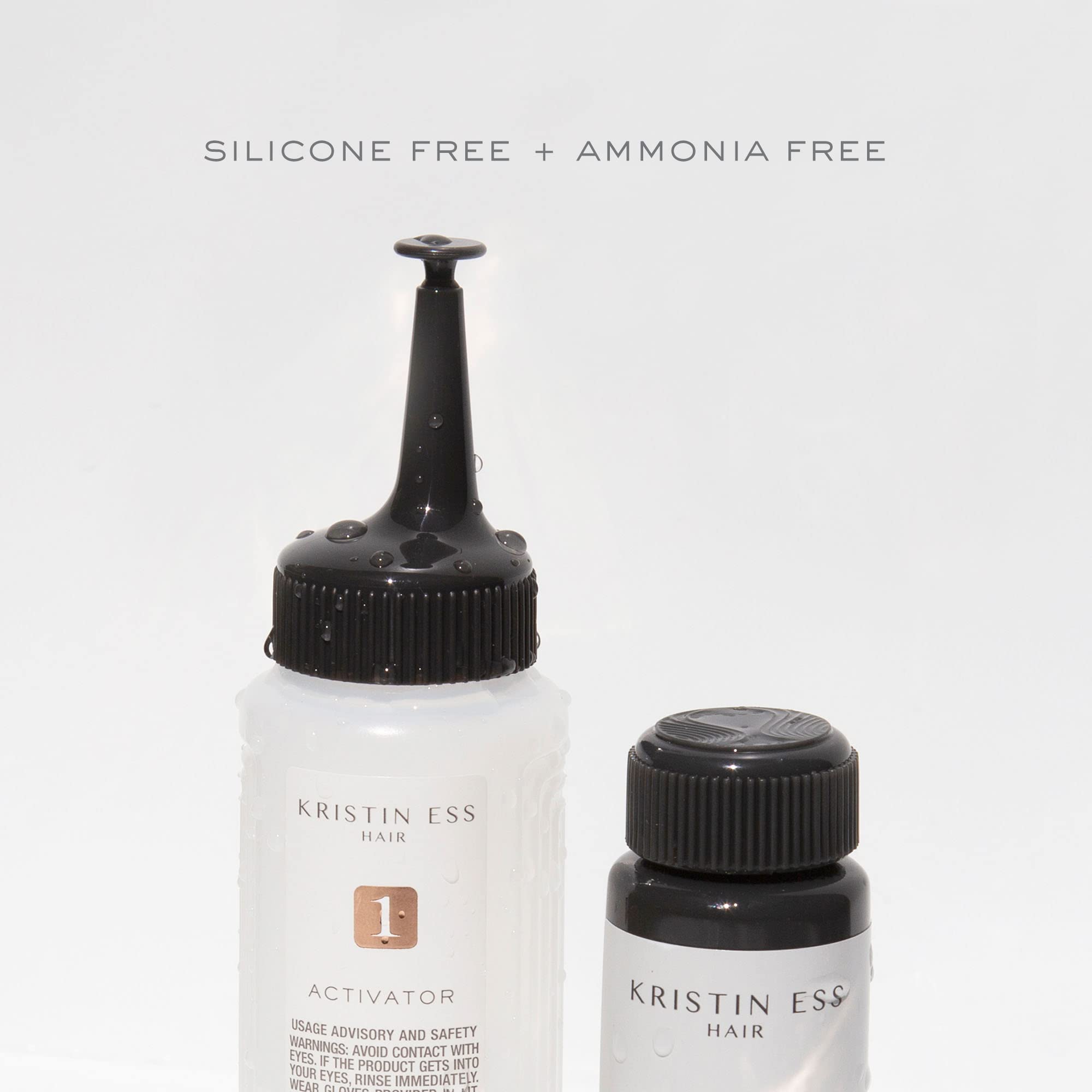 Kristin Ess Dark Brown Hair Dye Gloss Color Treatment in Bittersweet Dark Brunette - 4 Wk Semi Permanent Hair Dye Glaze for Color + Shine - Brightening + Conditioning Gloss Toner for Women - Vegan