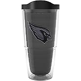 Tervis NFL Arizona Cardinals - Monochrome Made in USA Double Walled Insulated Tumbler Travel Cup Keeps Drinks Cold & Hot, 24oz, Quartz