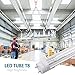 T8 LED Tube Light, Dual-End Powered 4ft LED Bulbs, 18W 2000Lm, 6000K Cold White, LED Fluorescent Tube Replacement for G13 Fixtures(4 Pack)