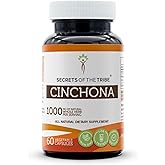 Secrets of the Tribe Cinchona 60 Capsules, 1000 mg, Wildcrafted Cinchona (Quinine, Quina, Cinchona officinalis) Dried Bark (60 Capsules)