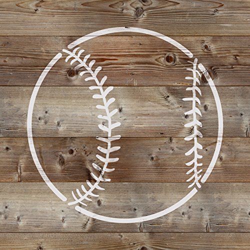 Baseball Stencil Template - Reusable Stencil with Multiple Sizes Available