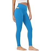 ODODOS Women's Buttery Soft Leggings with Stay-Put Pockets, 25" / 28" Crossover High Waist Lounge Yoga Pants