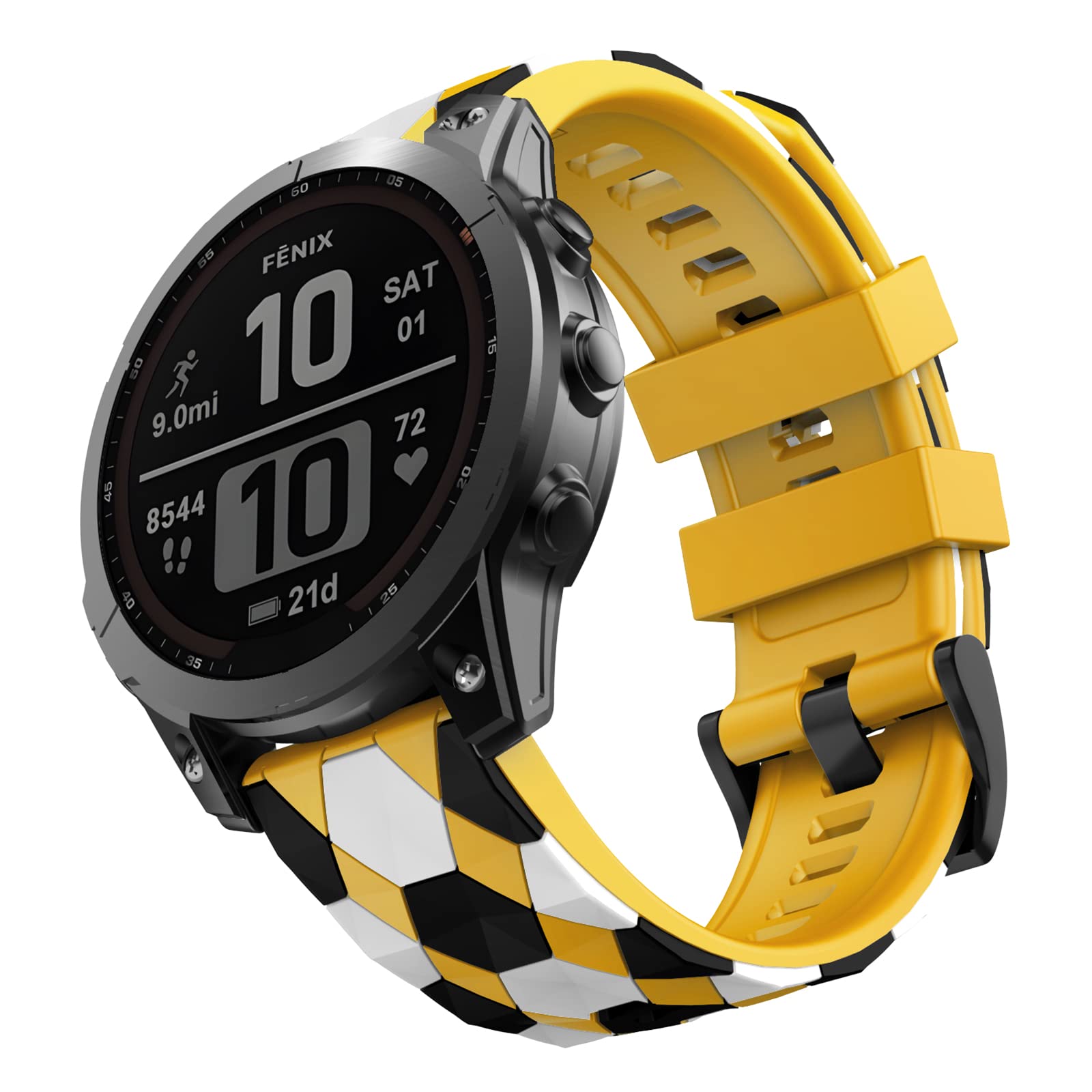 MYSNBKN Strap for Garmin Fenix 5/Fenix 6/Fenix 7, Soft Silicone Replacement Band for Garmin Forerunner 935/945/955/754/Approach S60/S62 (Quick Fit)