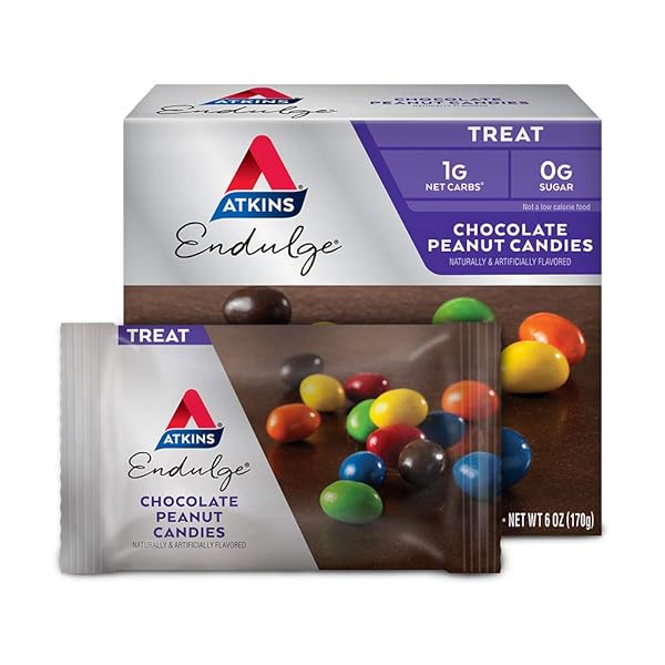 ATKINS ENDULGE CHOCOLATE PEANUT CANDIES, DESSERT FAVORITE, 0G...