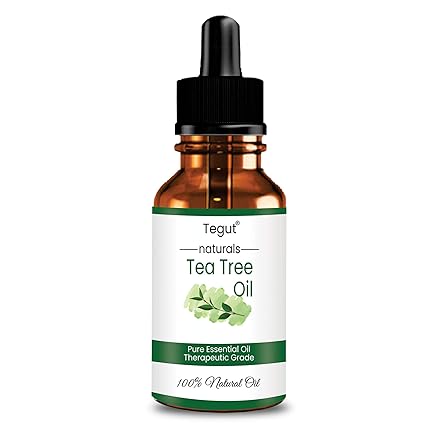 Tegut Tea Tree Essential Oil For Skin, Hair, Face, Acne Care, Pure, Natural And Undiluted Therapeutic Grade Essential Oil (10 ML)