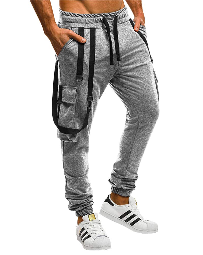 HaoDong Mens Casual Sport Pants Solid Color Slim Fit Sweatpants Outdoor Trousers